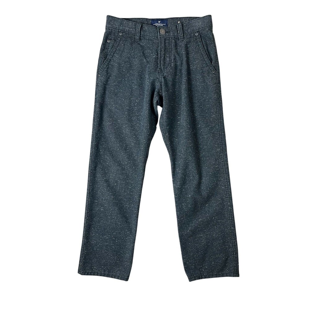 American Eagle AEO Boys Charcoal Slim Straight Trouser Dress Pant Size 26 (8-10)